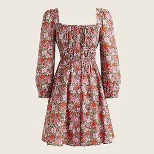 J.Crew cinched waist cotton dress in Liberty Meadow Song Floral size 4